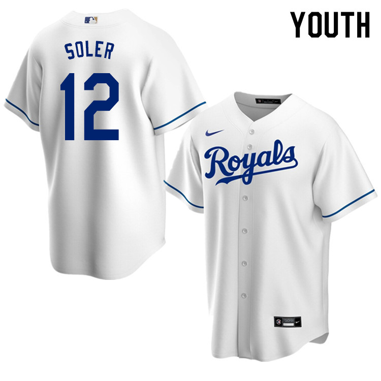 Nike Youth #12 Jorge Soler Kansas City Royals Baseball Jerseys Sale-White